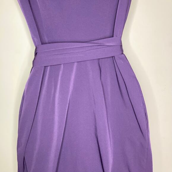 Diane Von Furstenberg Wrap Dress Size 4 DVF Hampton Sleeveless Ruffle V Neckline - Picture 10 of 16